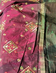 Magenta Cotton Silk Saree (Women)