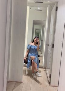 Pretty Summer Floral Blue Dress 🩵