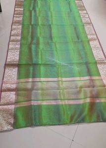 Green Silk Blend Saree