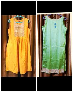 Combo of 2, Stylish Women's Kurtas Size 40 inches
