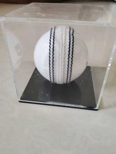 Signed Cricket Ball in Display Case