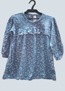 Cute Girls Floral Print Frock/Top