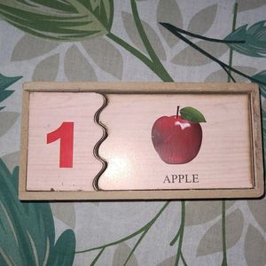 Wooden Jigsaw Puzzel to Learn Numbers And Fruits