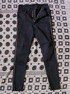 Studded High-Waisted Jeans