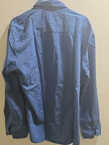 Blue Dotted Casual Shirt