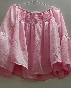 Blush Pink Smocked Bardot Top💗🎀