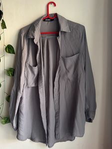 Grey Button-down