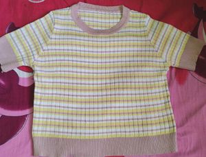 Striped Knit Crop Top