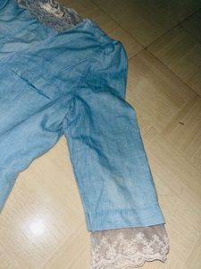 Denim Jacket &amp; White Dress