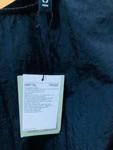 H&amp;M Black Tie Up Top New With Tag XL