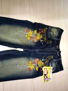 Embroidered Flare Jeans