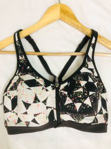Victoria’s Secret Patterned Dual Zipper Sports Bra