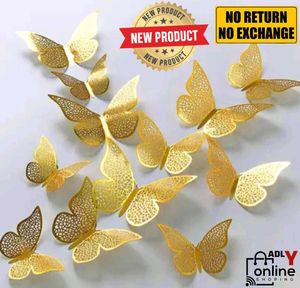 Golden Butterfly Wall Decor