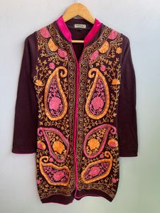 Kashmiri Embroidered Woolen Kurti