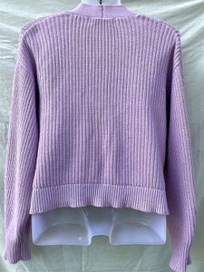 Mango Lilac Knit Cardigan