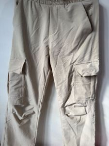 Beige Cargo Pants
