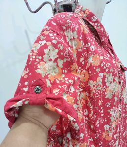 Floral Short Sleeve Button Down