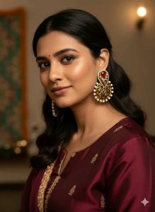 Red &amp; Gold Earrings