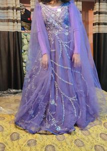 Elegant Lavender Embellished Gown