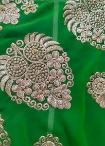 Beautiful Bootawork Flourocent Saree ✨💕