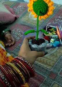 Crochet Sunflower Decor