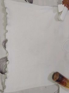 Cute White Heart Cutout Top