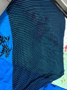 Amazing Blue Tree Print Saree