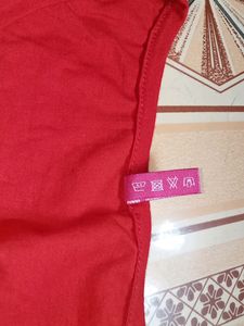 Red Full Sleeve Cotton Tshirt
