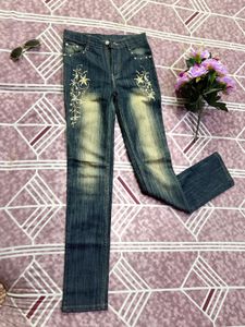 Vintage Embroidered Denim Jeans