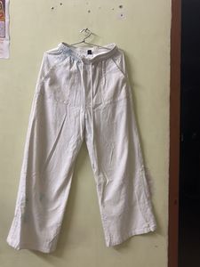Wide Leg White Pants