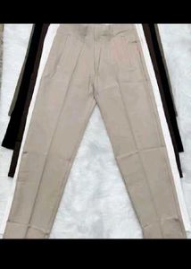 Beige High Waisted Dress Pants