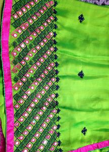 Multi Color Mirror Saree