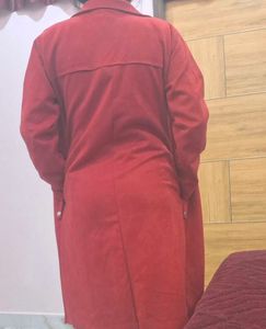 Red Zara woman wollen coat