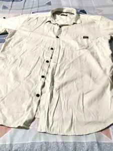Cream Button-Down Shirt