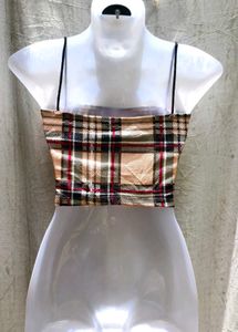 19137. Plaid Crop Top