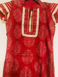 Boutique Made Red Short Kurti