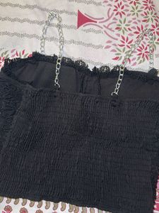 Corset Shoulder Straps Crop Top