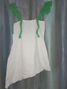 Crop Top Frilly Sleeves Front Elastic, Sale 80