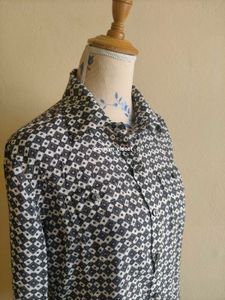 Patterned Long Sleeve Button-Down
