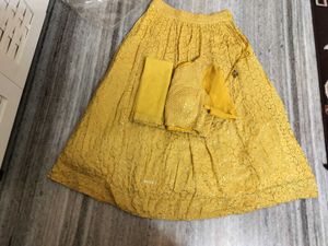 Cancan Attached Heavy Flared Lehenga