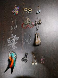 Elegant Drop Earrings Combo Of 12
