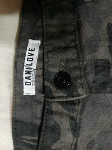 DaniLove Camo Denim Mini Skirt