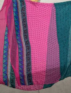 Pink &amp; Green Printed Kurta Set