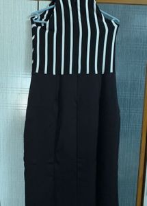 Chic Black &amp; White Halter Dress