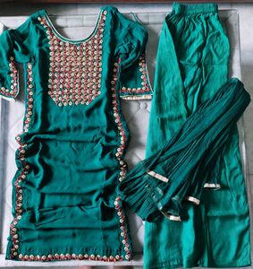 Beautiful Heavy Work Party Wear Suit With Plazzo