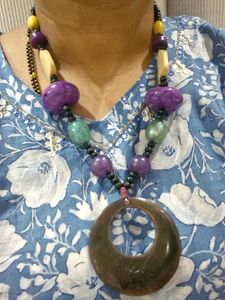 Funky Natural Stone Look Necklace