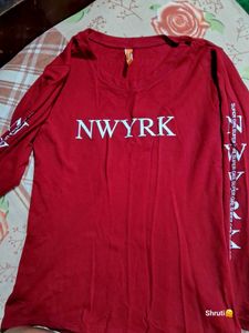 NWYRK Red Long Sleeve Tee