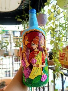 3D bottle Art hand painted