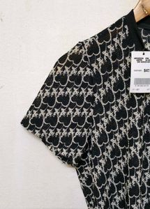 Trendy New Patterned Short Sleeve Top