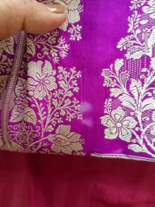 Purple Banarasi Silk Saree